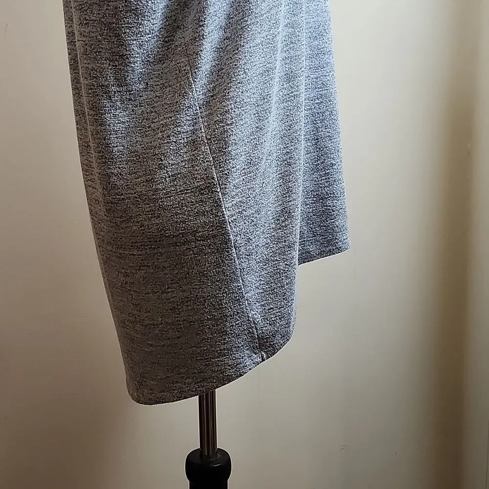 Gap Women Gray & White Speckled Drop Shoulder Lightweight Long Sleeve Sweater